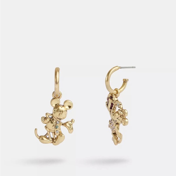 Coach Disney X Coach Holiday Mismatch Earrings - NEW WITH COACH GIFT BOX - Picture 3 of 5